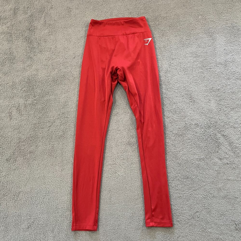 Gymshark Scrunch Red High Rise Booty Contouring Training Leggings Women's Size S